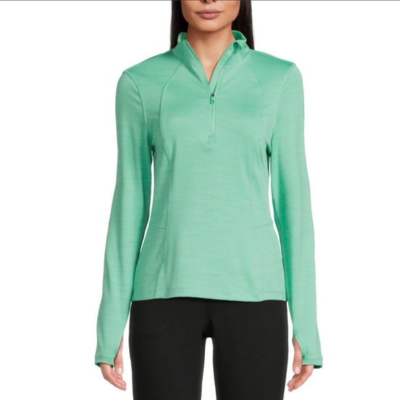 Spyder Active Women's Half Zip LS Technical Shirt - NWT - Large - Pool Blue - Picture 8 of 9